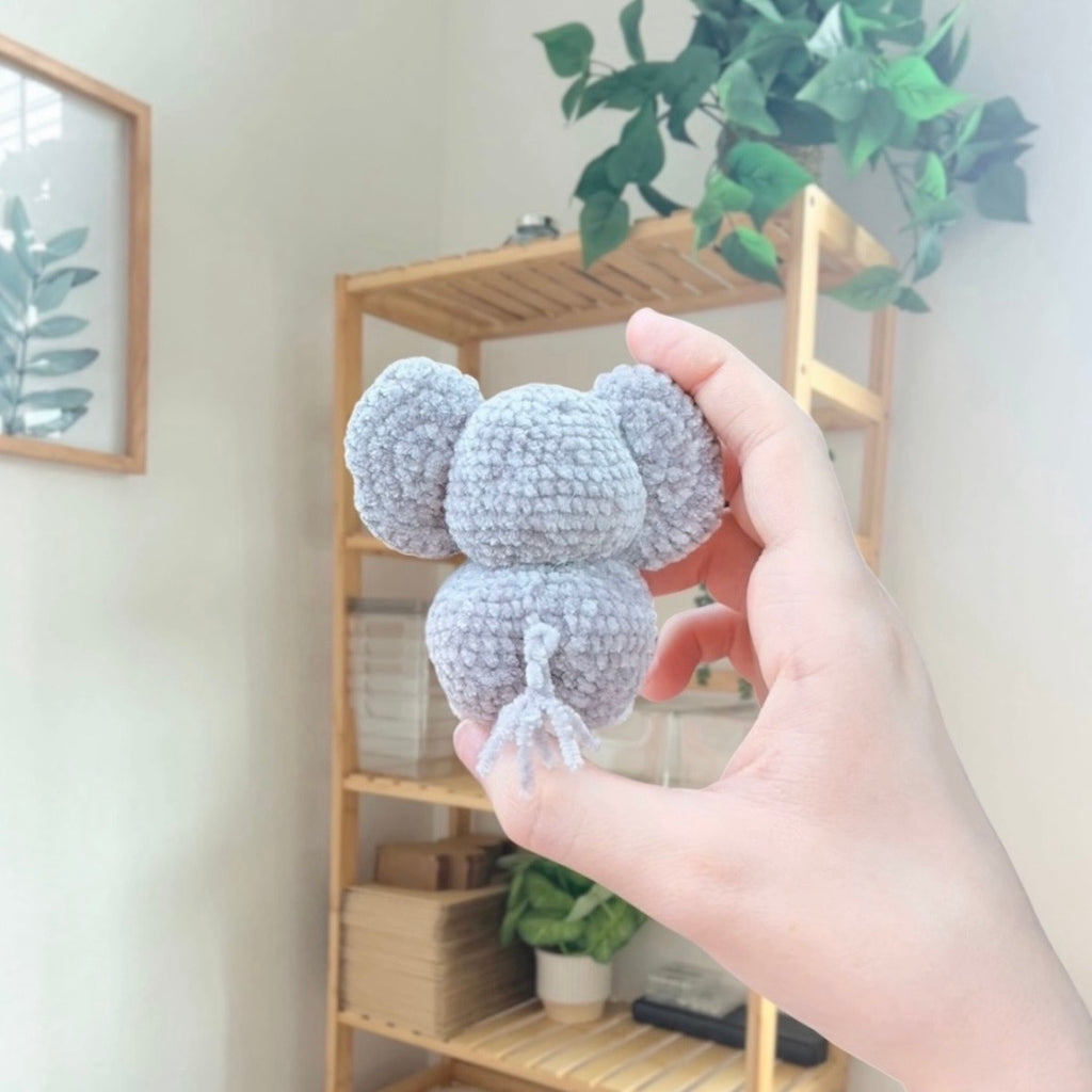'Standing Chubby Elephant' crochet amigurumi PDF pattern | US terms