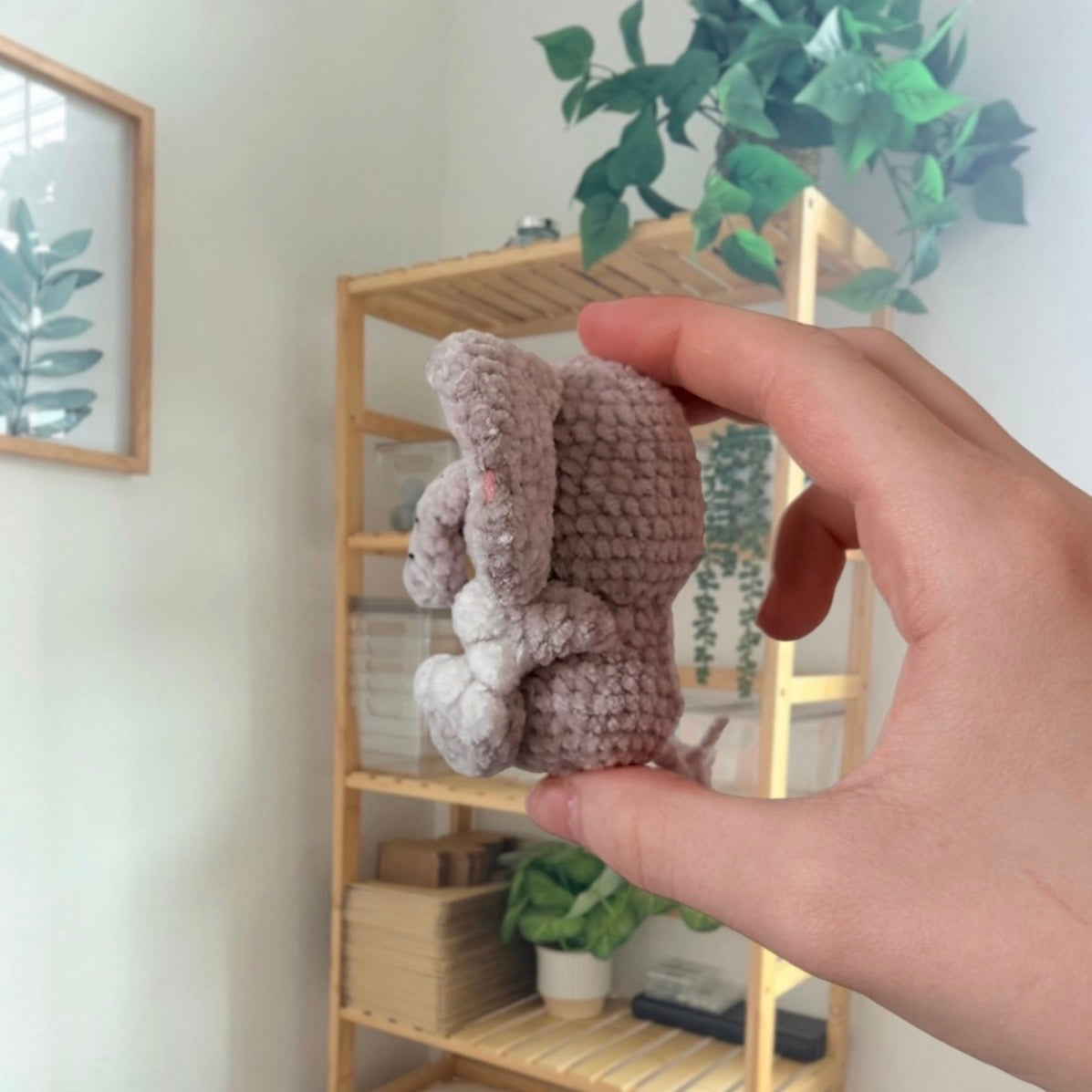 'Sitting Chubby Elephant' crochet amigurumi PDF pattern | US terms