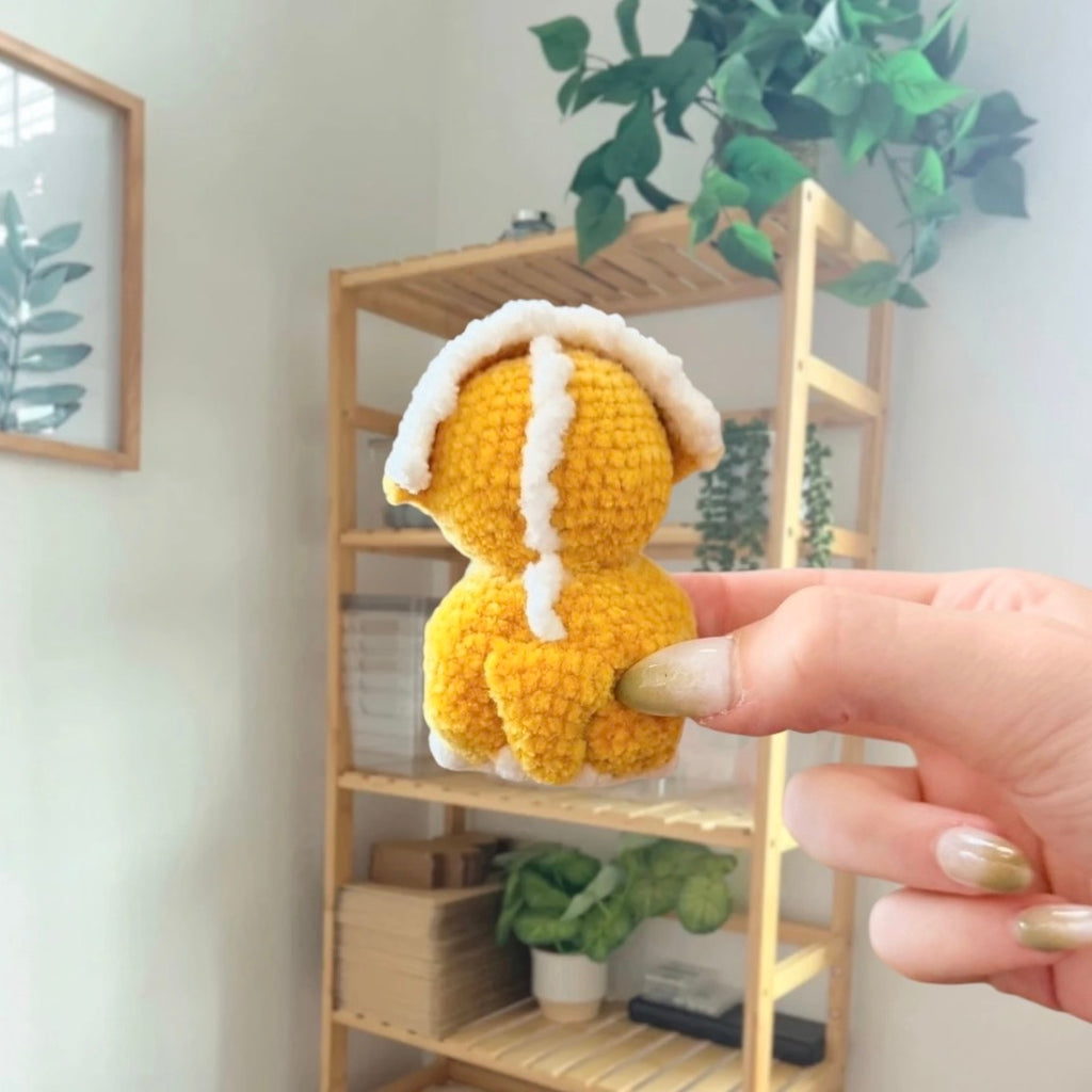 'Standing Chubby Triceratops' crochet amigurumi PDF pattern | US terms