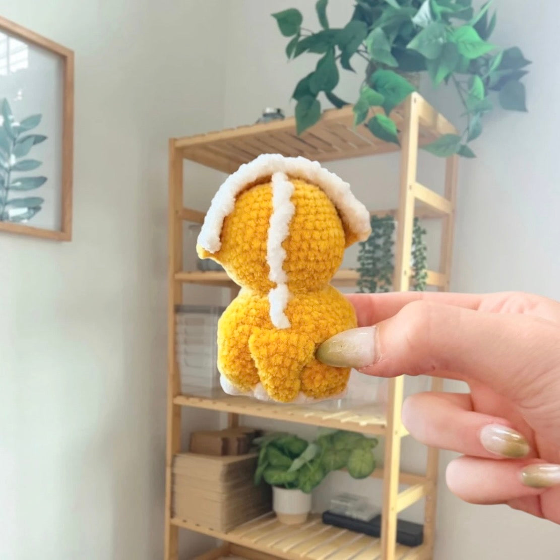 'Standing Chubby Triceratops' crochet amigurumi PDF pattern | US terms