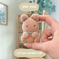 ‘Sitting Chubby Cat’ crochet amigurumi PDF pattern | US terms