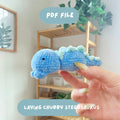'Laying Chubby Stegosaurus' crochet amigurumi PDF pattern | US terms