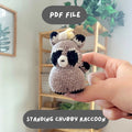 'Standing Chubby Raccoon' crochet amigurumi PDF pattern | US terms