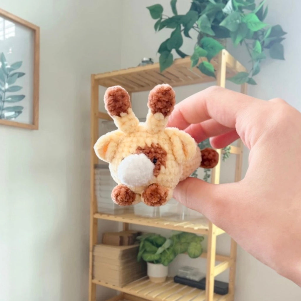 'Laying Chubby Giraffe' crochet amigurumi PDF pattern | US terms