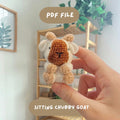 'Sitting Chubby Goat' crochet amigurumi PDF pattern | US terms