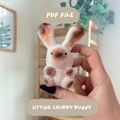 'Sitting Chubby Bunny' crochet amigurumi PDF pattern | US terms