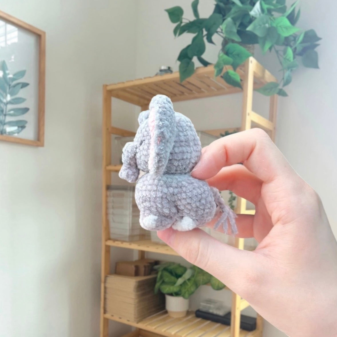 'Standing Chubby Elephant' crochet amigurumi PDF pattern | US terms
