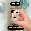 'Sitting Chubby Cow' crochet amigurumi PDF pattern | US terms