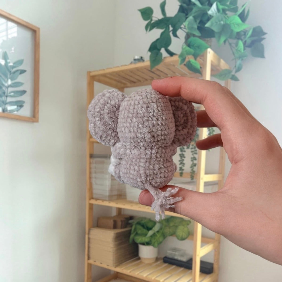 'Sitting Chubby Elephant' crochet amigurumi PDF pattern | US terms
