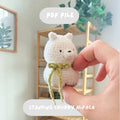 'Standing Chubby Alpaca' crochet amigurumi PDF pattern | US terms