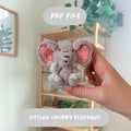 'Sitting Chubby Elephant' crochet amigurumi PDF pattern | US terms
