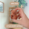 'Sitting Chubby Capybara' crochet amigurumi PDF pattern | US terms