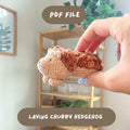 'Laying Chubby Hedgehog' crochet amigurumi PDF pattern | US terms