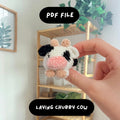 'Laying Chubby Cow' crochet amigurumi PDF pattern | US terms