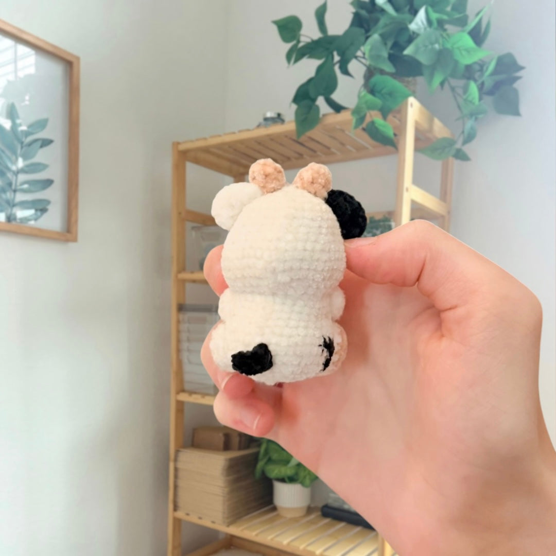 'Sitting Chubby Cow' crochet amigurumi PDF pattern | US terms