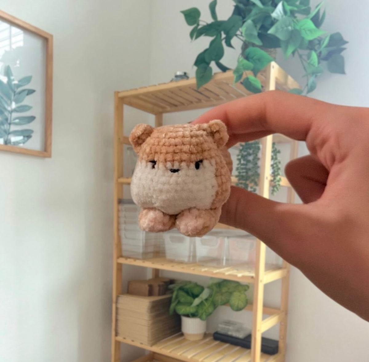 'Laying Chubby Hamster' crochet amigurumi PDF pattern | US terms