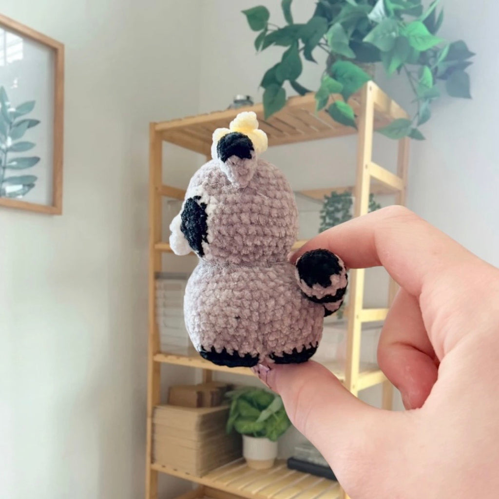 'Standing Chubby Raccoon' crochet amigurumi PDF pattern | US terms