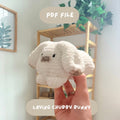 'Laying Chubby Bunny' crochet amigurumi PDF pattern | US terms