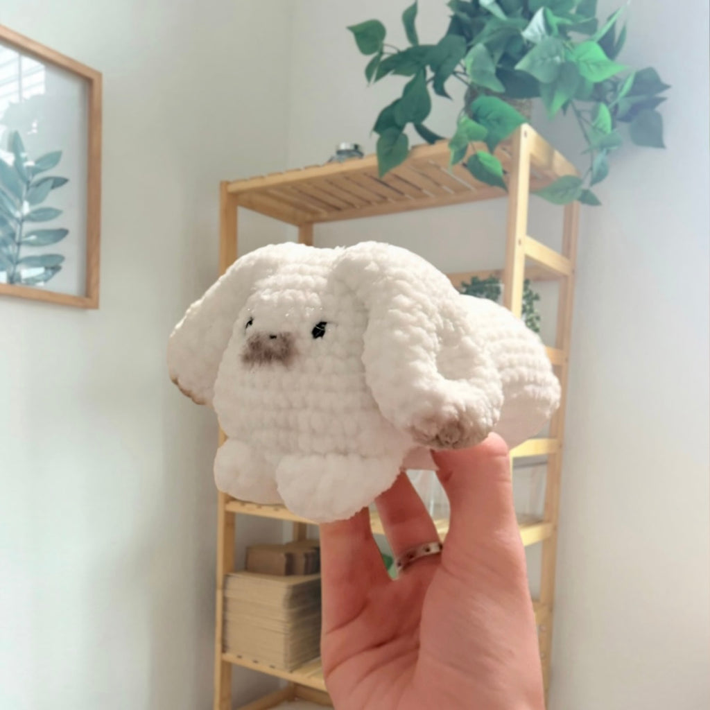'Laying Chubby Bunny' crochet amigurumi PDF pattern | US terms