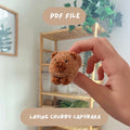 'Laying Chubby Capybara' crochet amigurumi PDF pattern | US terms