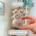 'Standing Chubby Cat' crochet amigurumi PDF pattern | US terms