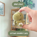 'Sitting Chubby T.rex' crochet amigurumi PDF pattern | US terms